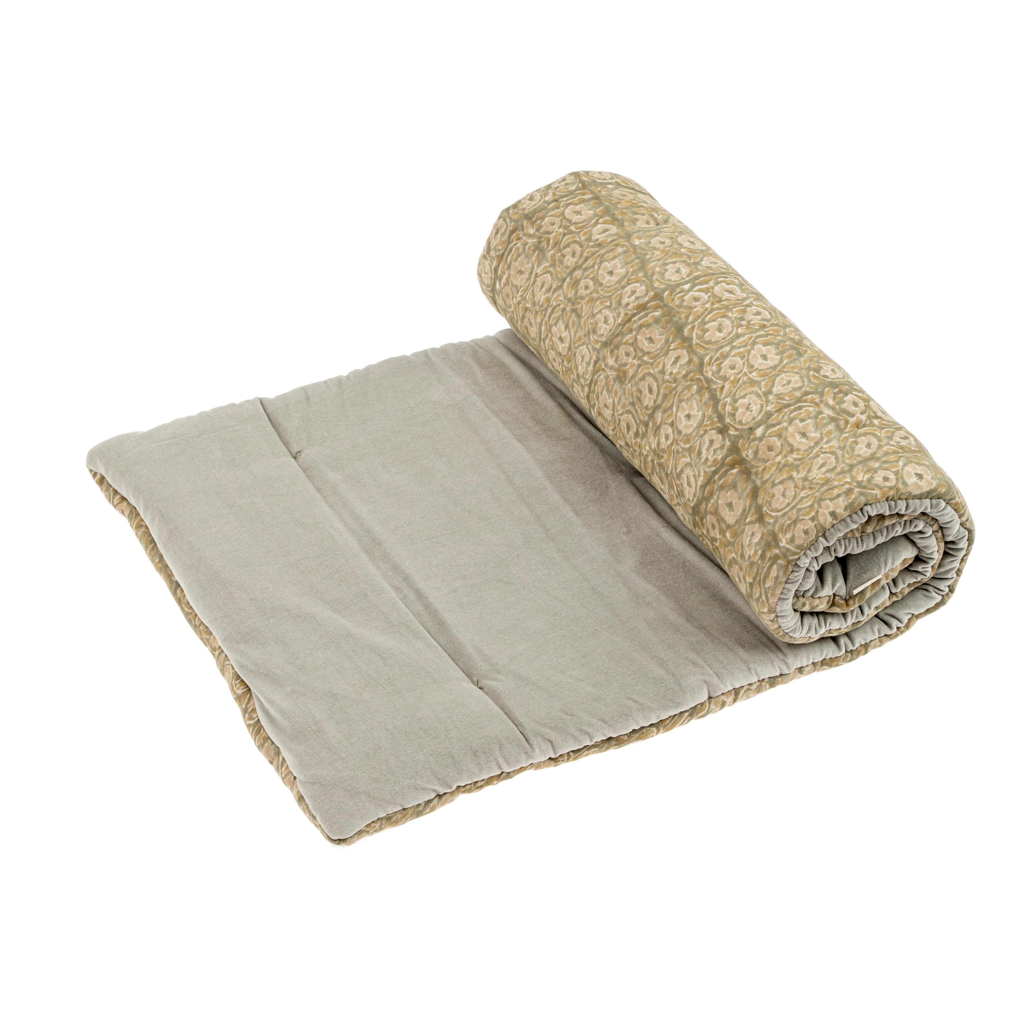Matelas français en velours à motif bloc Lata