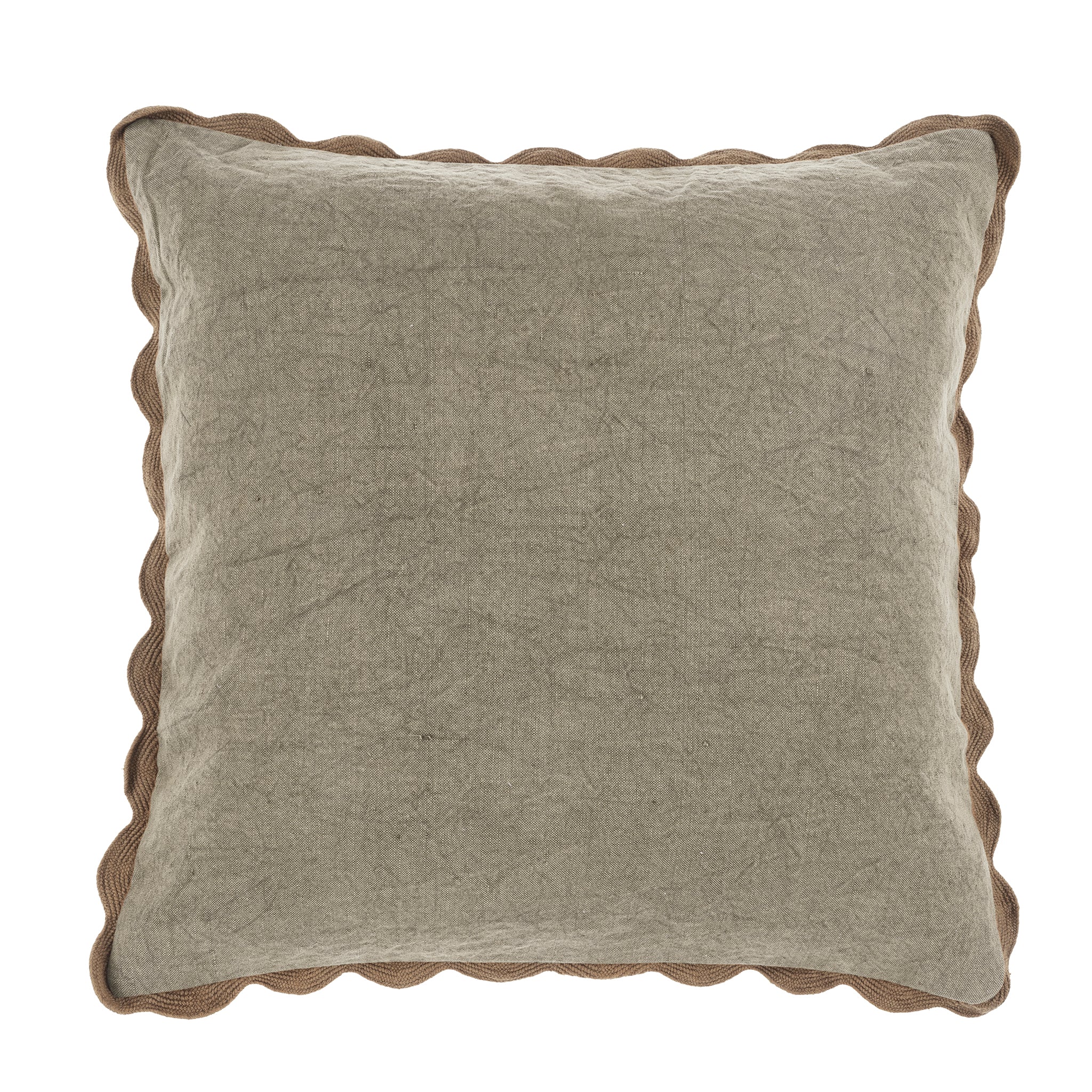 Coussin à bord festonné Fog