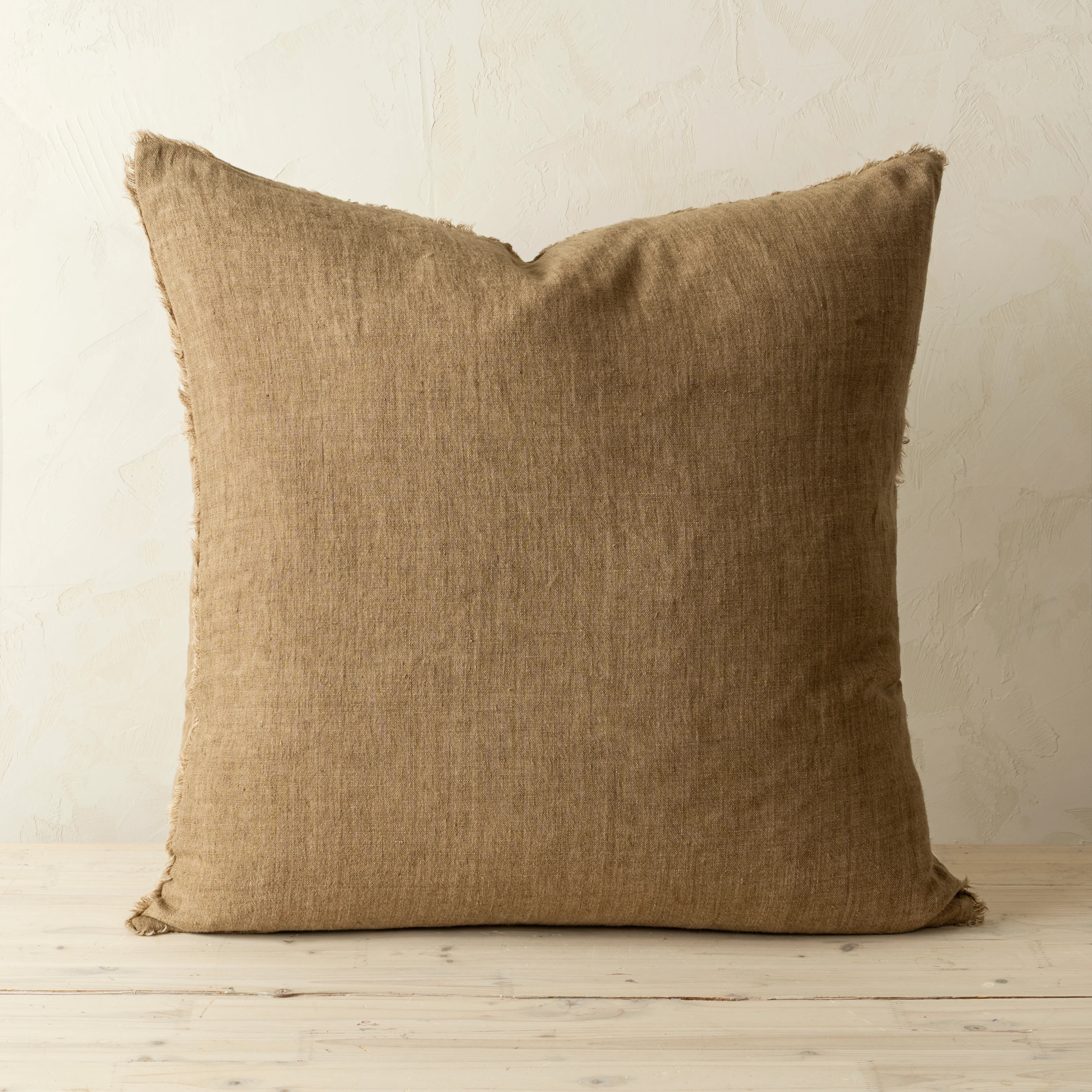 Lina Linen Hazelnut Feather cushion