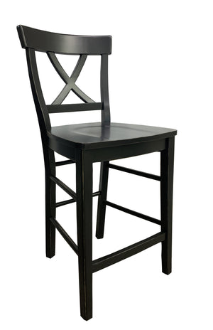 24" counter stool; black