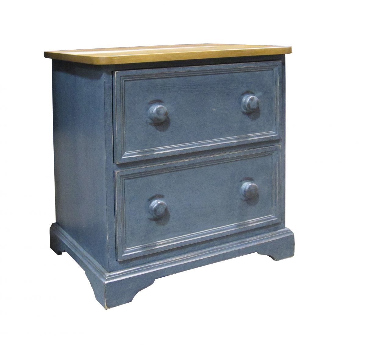 blue nightstand