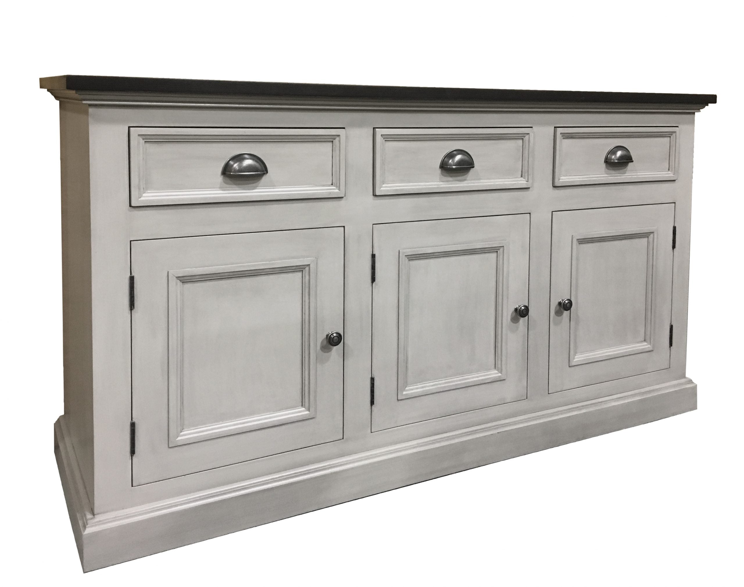 Sugar Hill Country buffet; silver fox black glaze