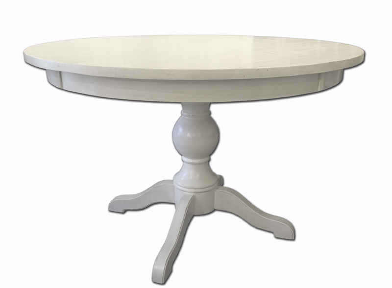 48" Fulford table; champlain glazed