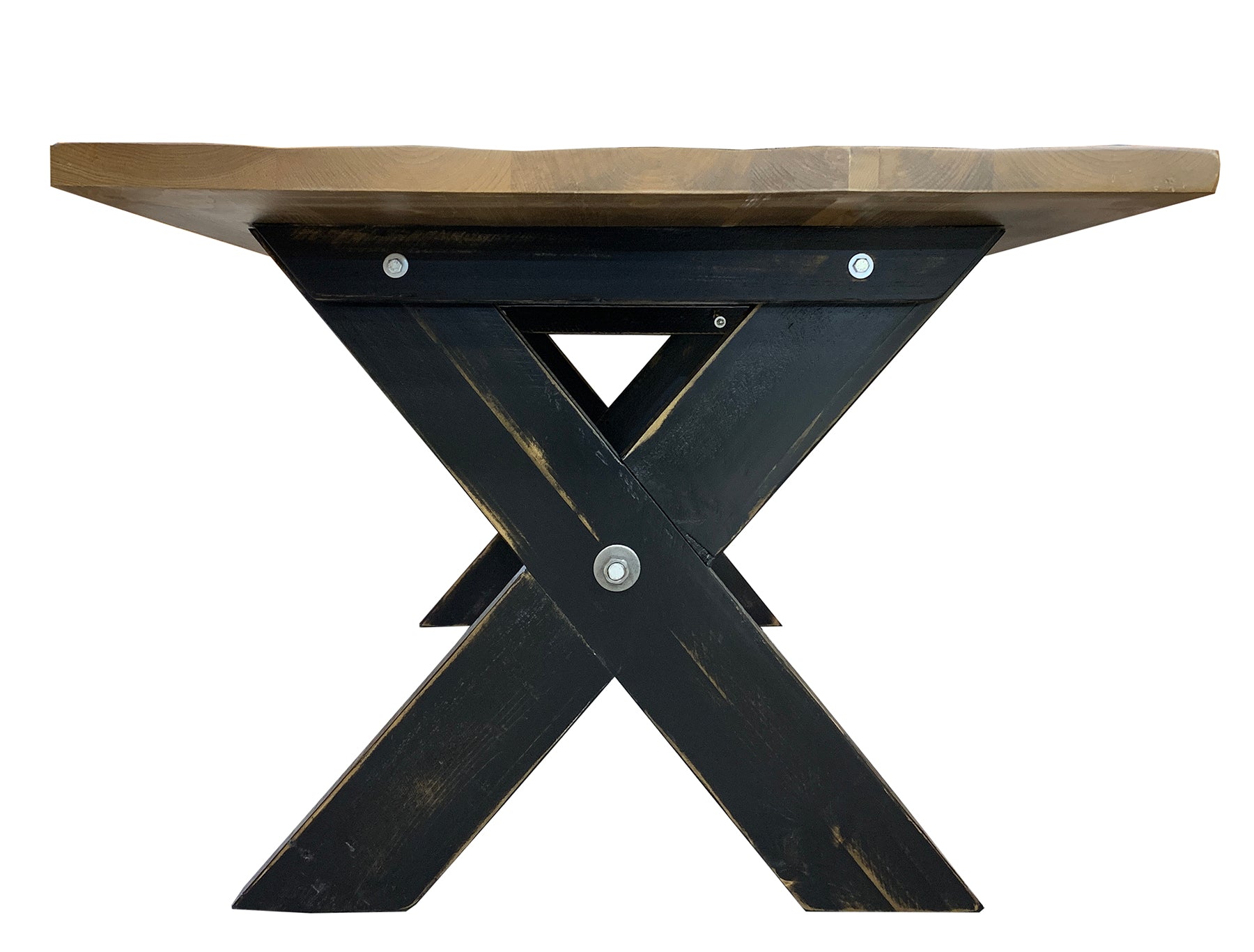 Sawbuck table end
