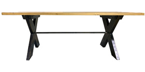 Sawbuck table; side