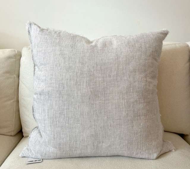 Lina Linen Grey Stripe