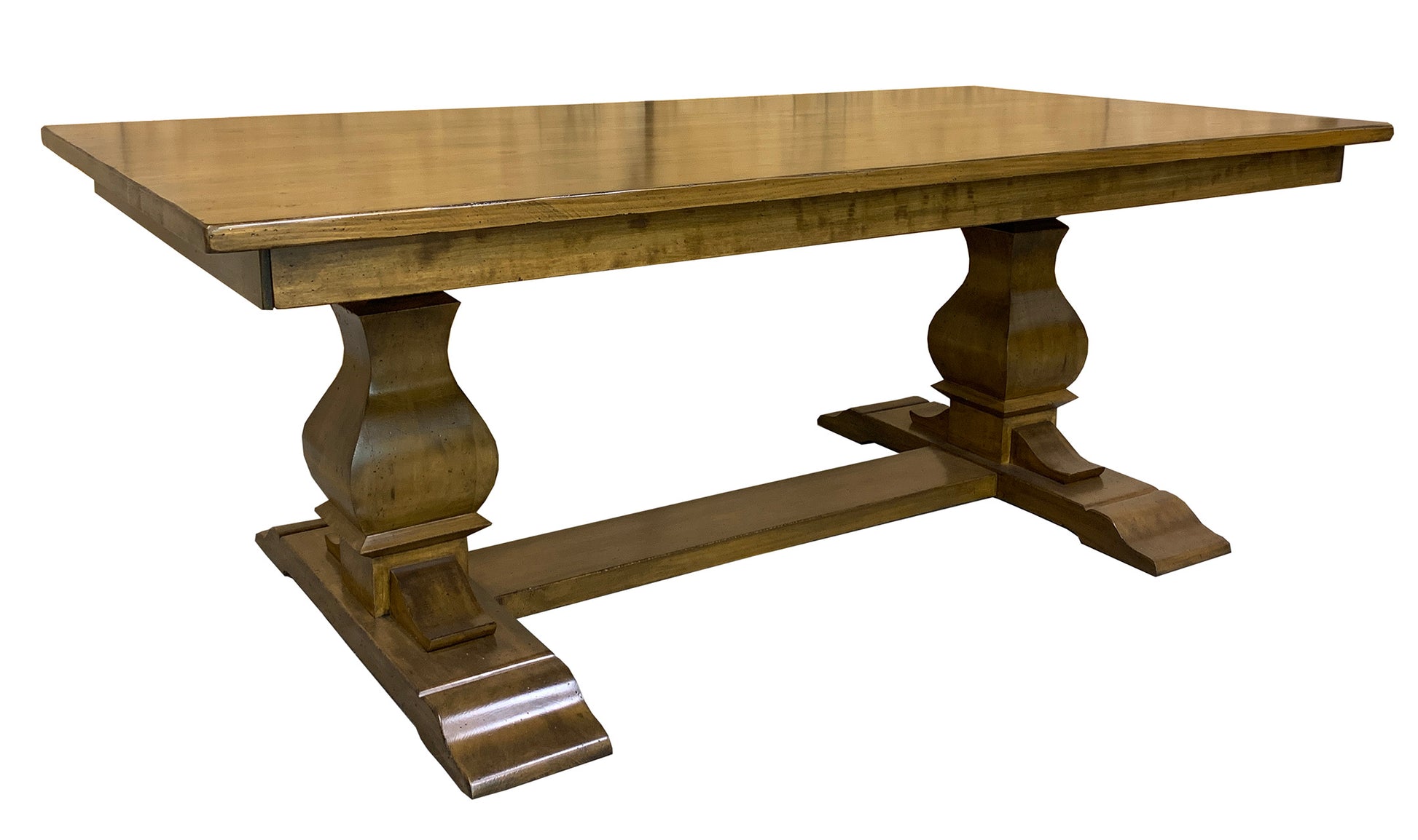 Alexandria Pedestal table; caramel