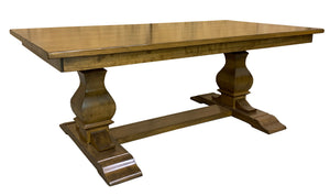 Alexandria Pedestal table; caramel