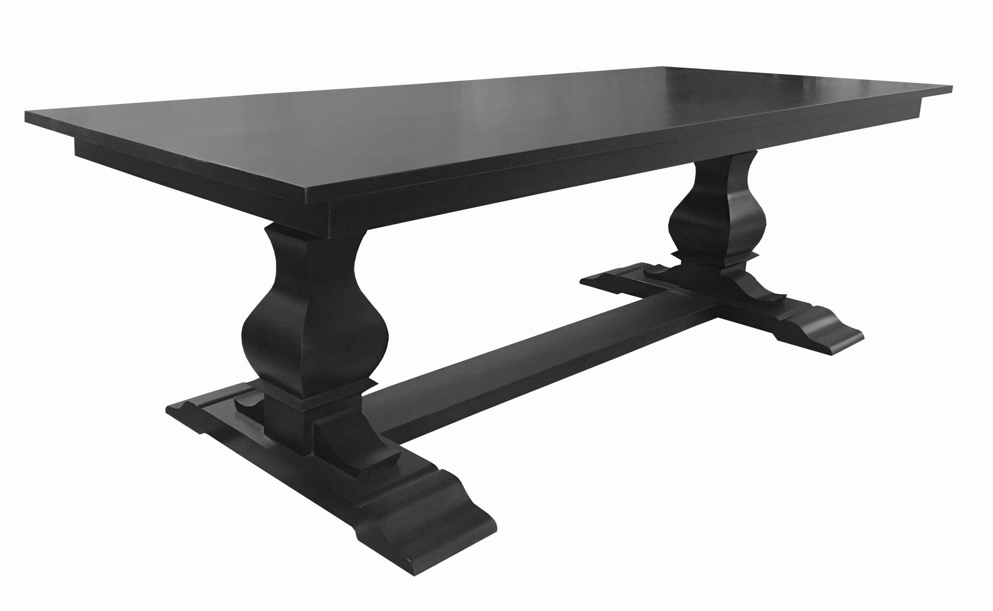 Alexandria Pedestal table; ebony