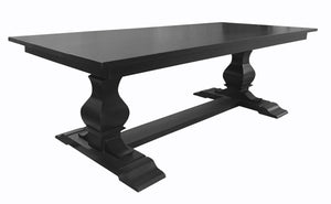 Alexandria Pedestal table; ebony