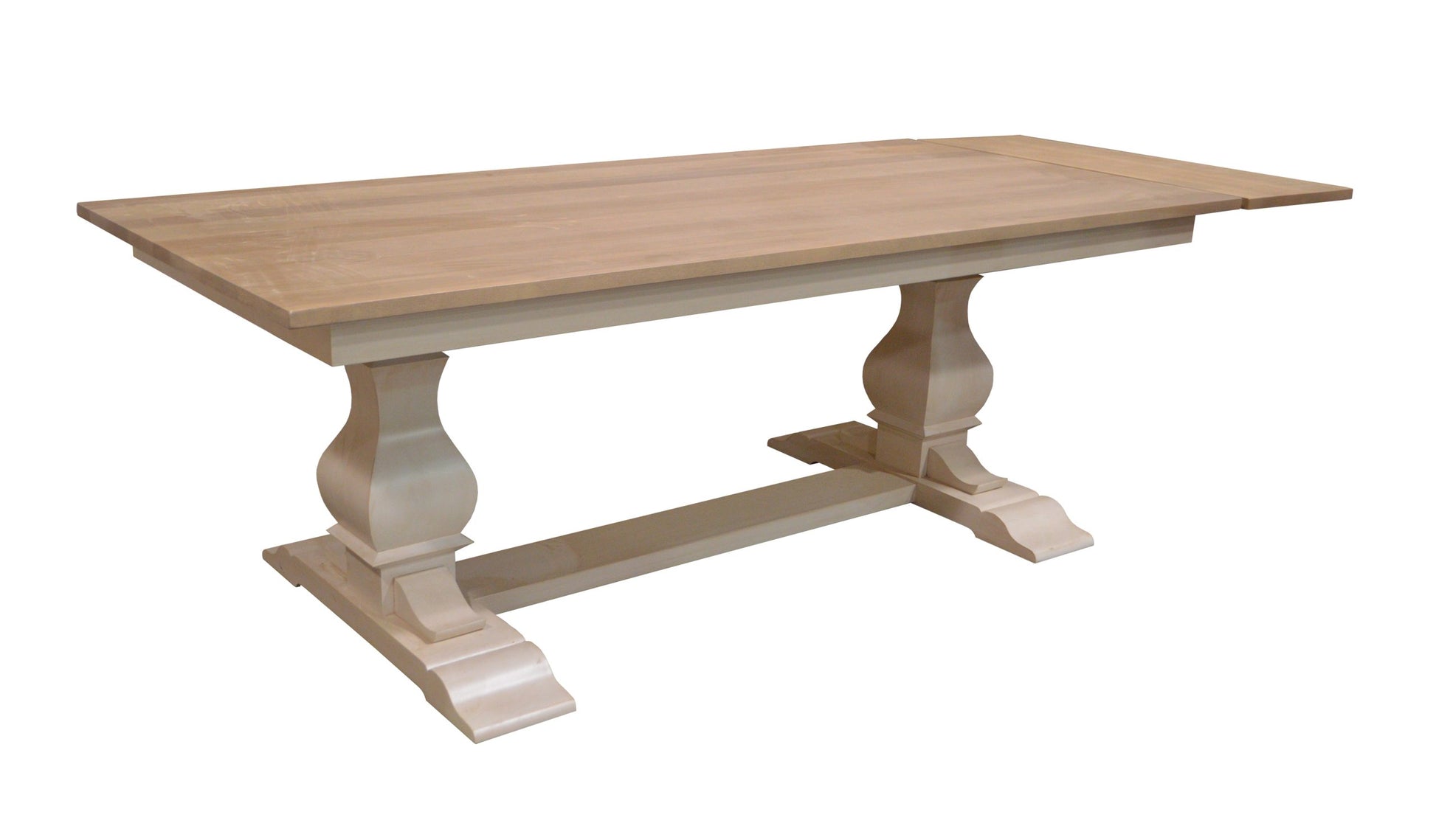 Alexandria Pedestal table; silver fox black glaze