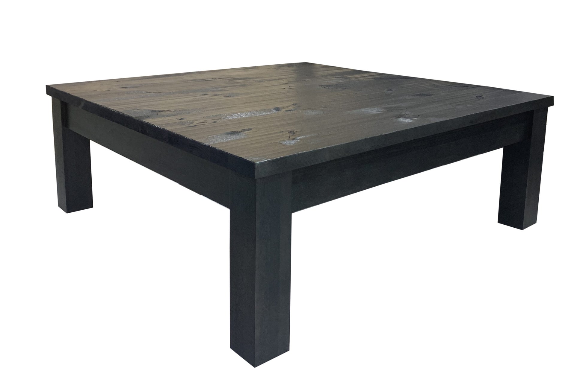 Banff square coffee table; hand-planed top