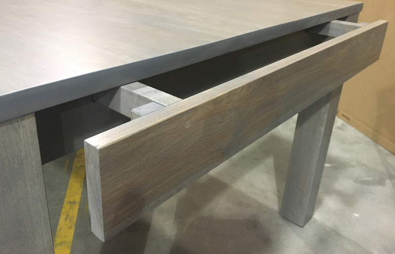 Banff Dining Table; end cover