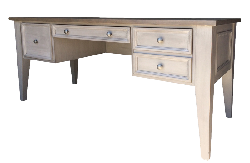 Cambridge Desk; silver fox black glaze