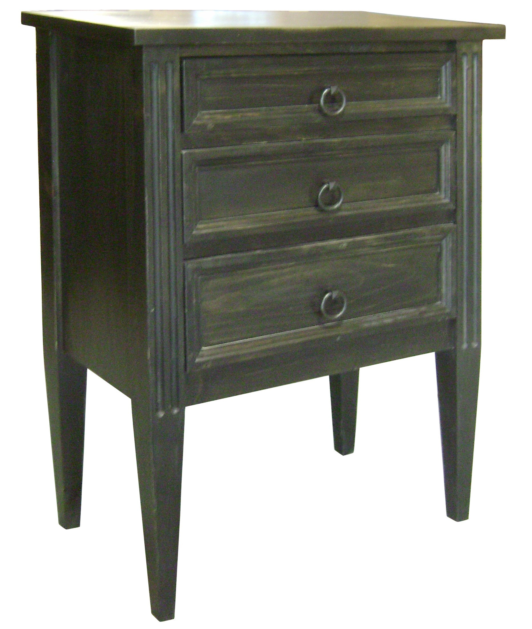 Triple commode; charcoal