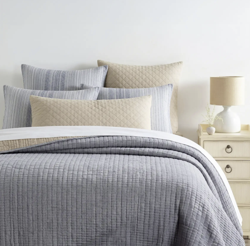 Crinkle Gauze Denim Blanket