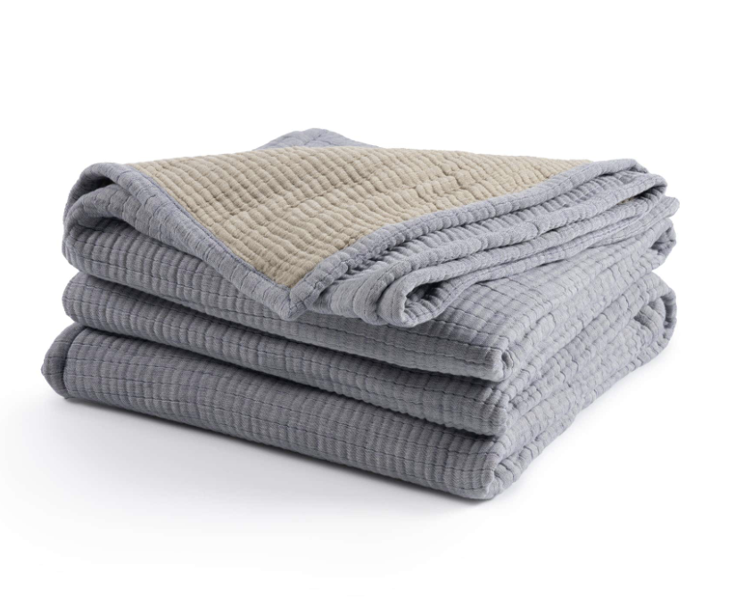 Crinkle Gauze Denim Blanket