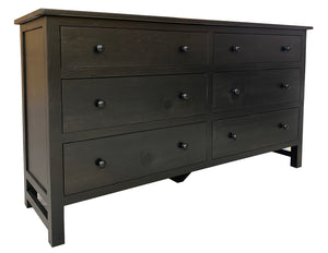 Extra wide Stage Coach dresser; ebony