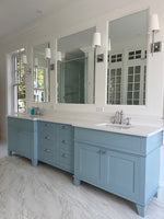 Blue custom vanity