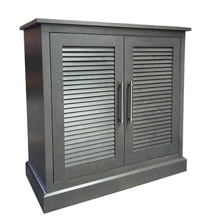 Louvred door sideboard; angled