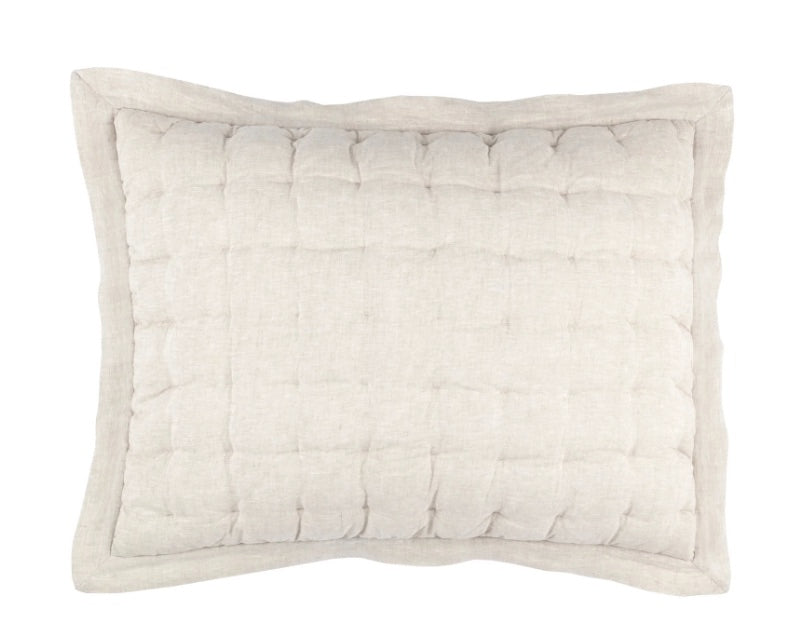 Coussin en plume Lush Linen Puff Natural Dutch Euro 28X36