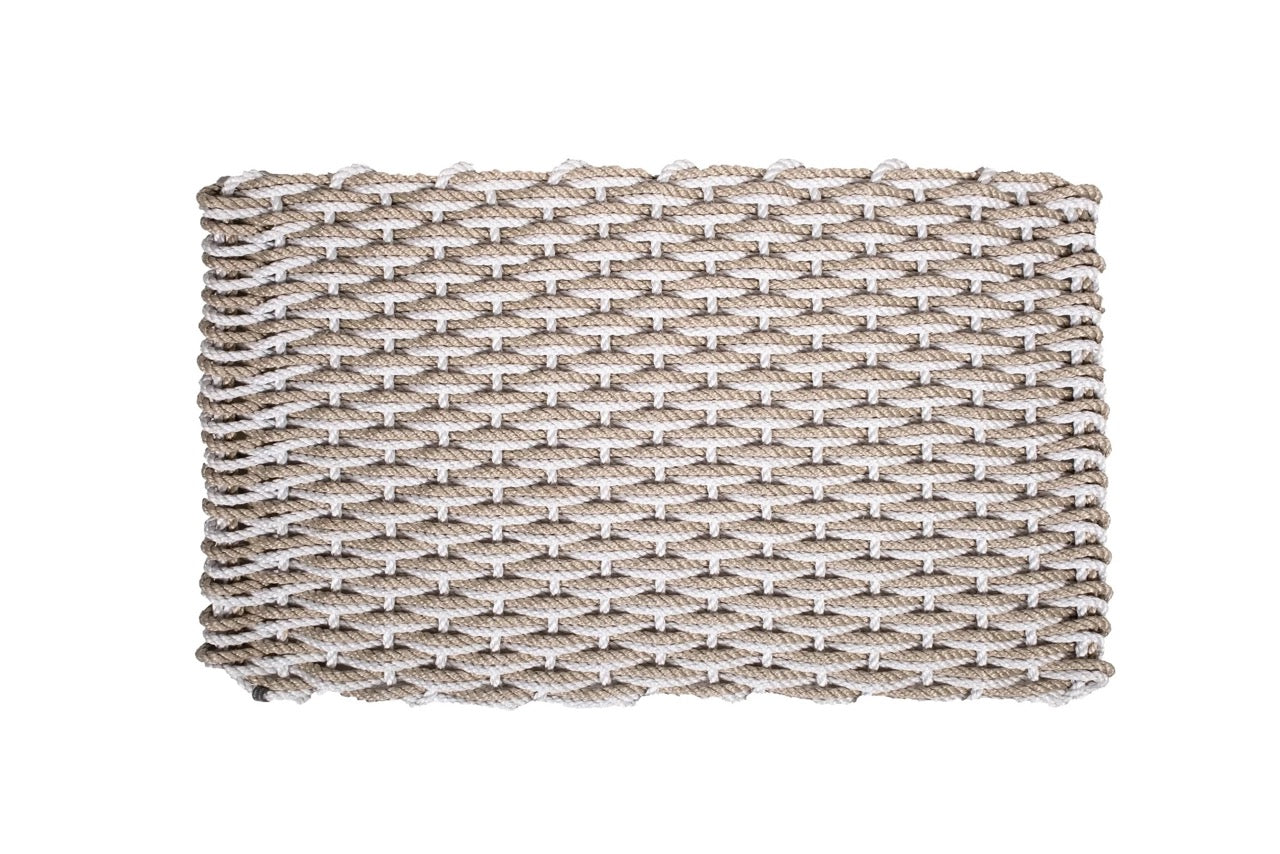 Marine rope carpet Fog Gray Sand 21x34