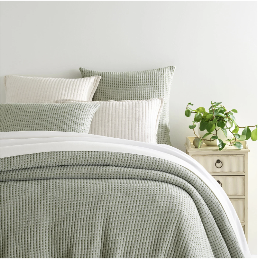 Pick Stitch Evergreen duvet cover