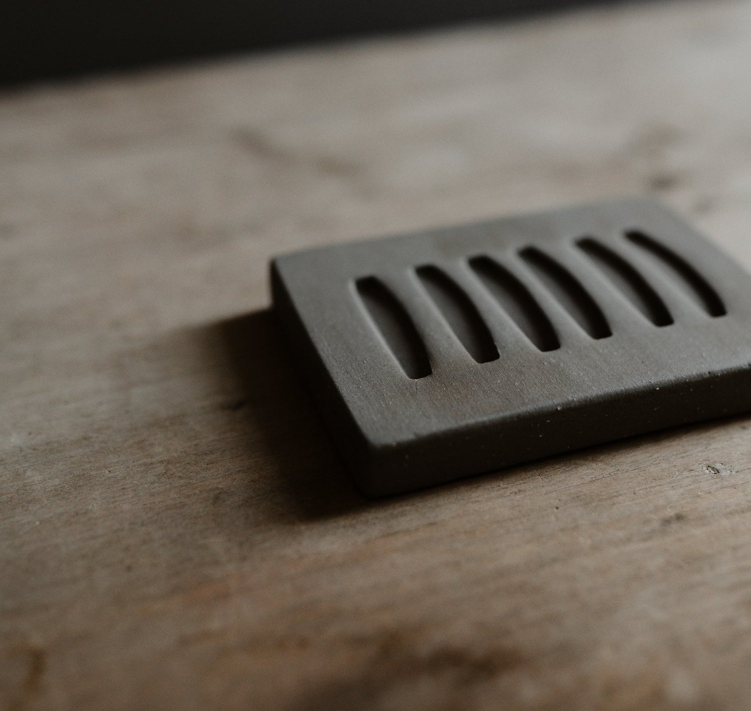 Grey soap dish