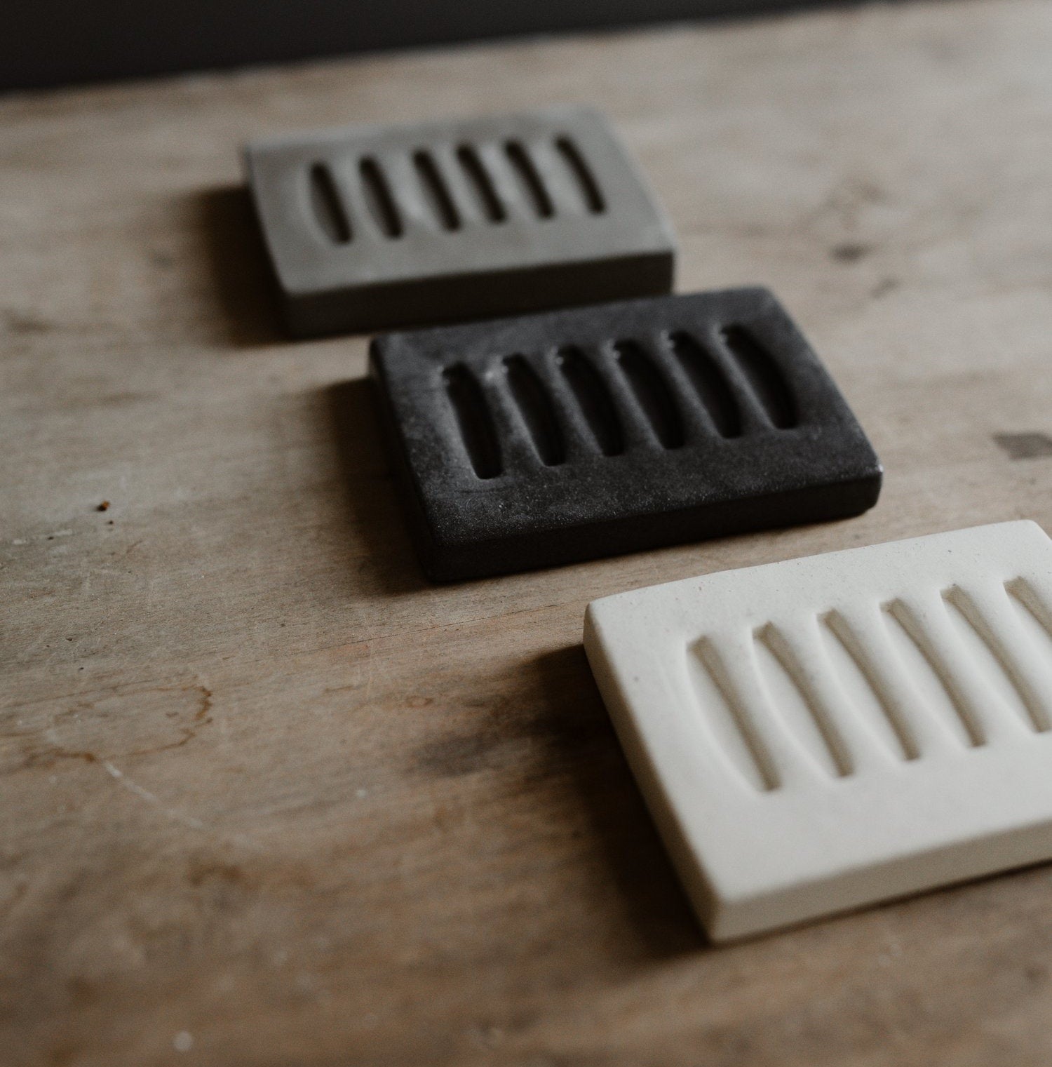 Grey soap dish