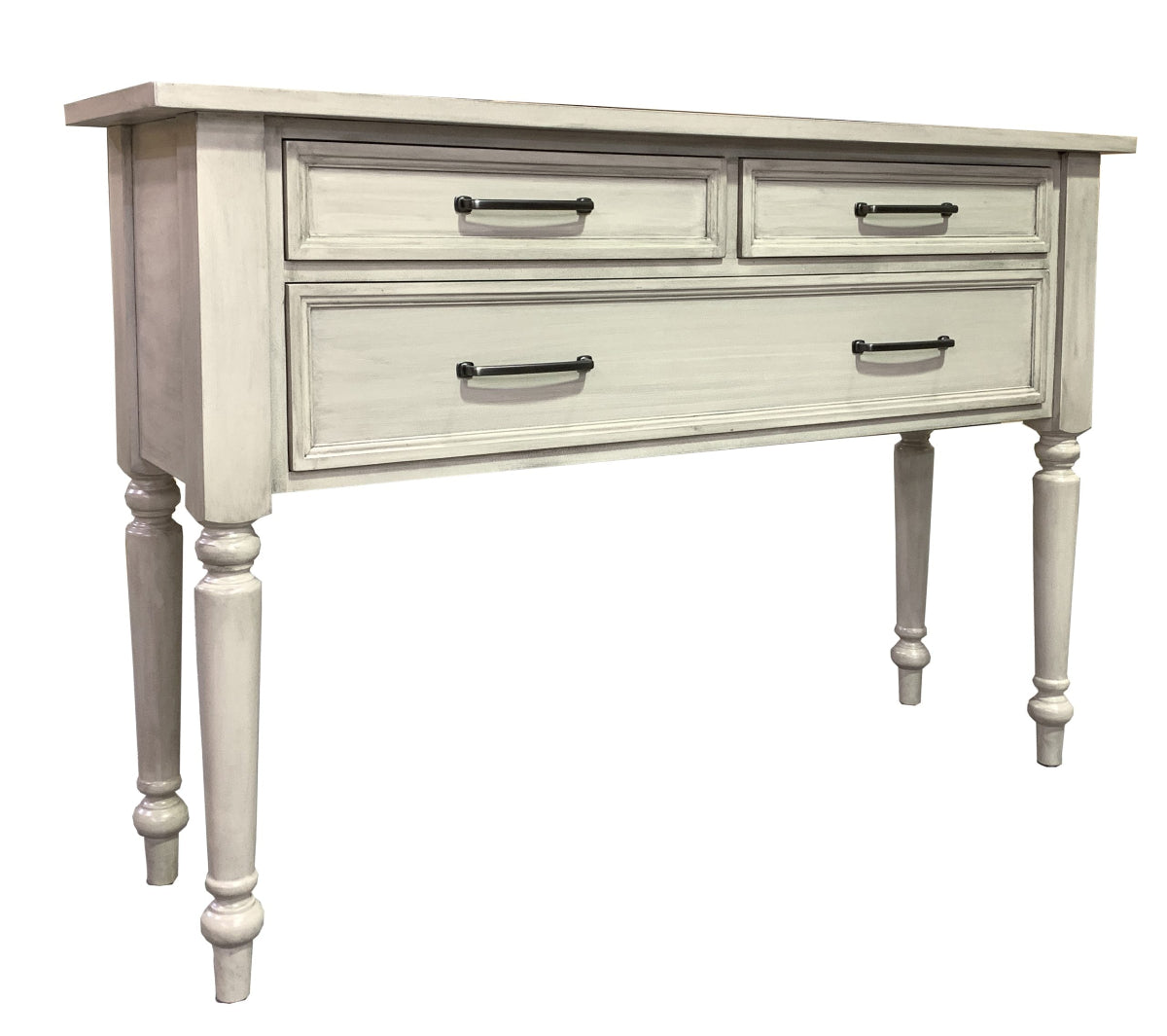 Brome Lake Credenza; silver fox black glaze