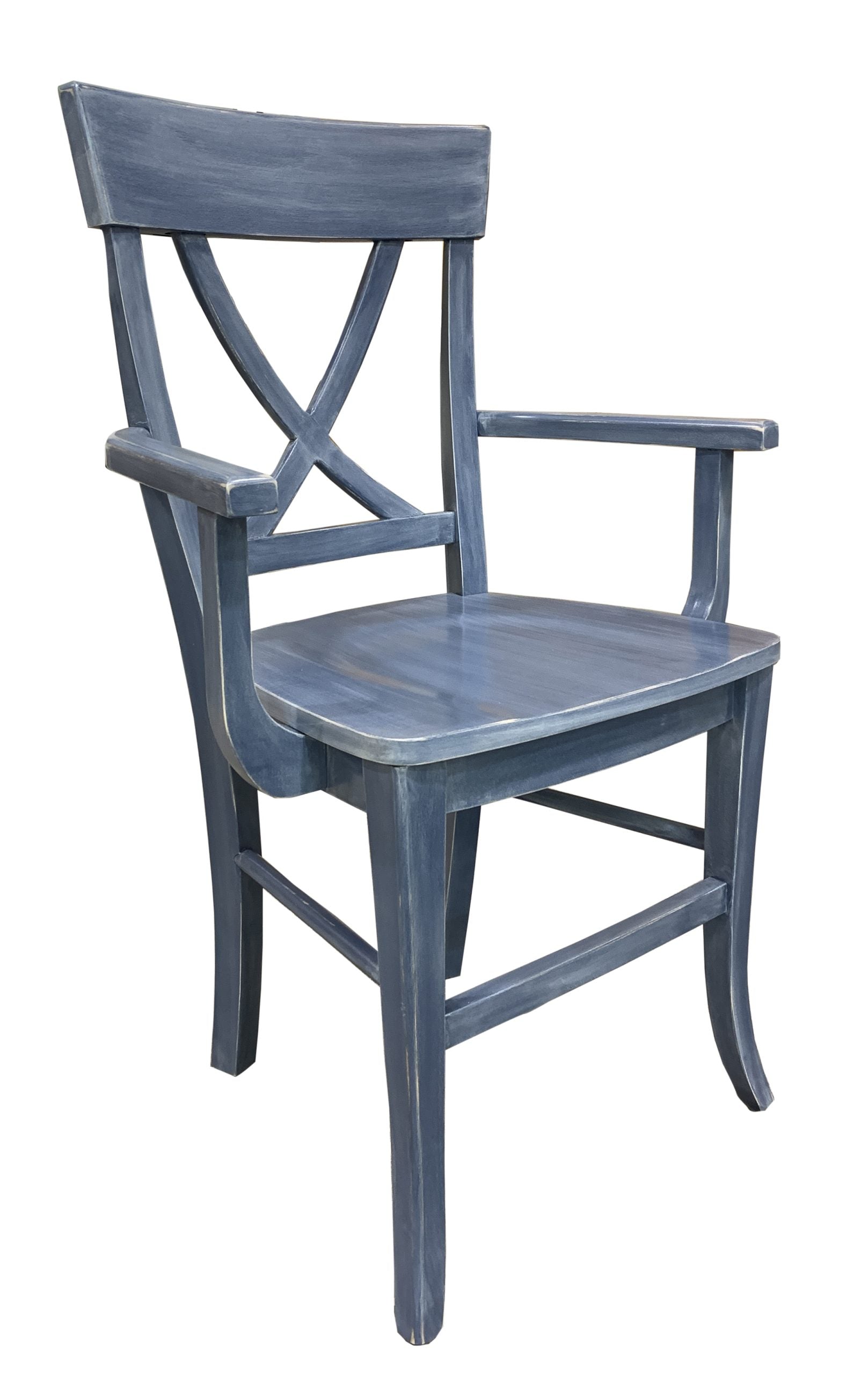 X back arm chair; ocean blue