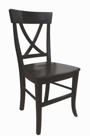 X Back Side chair; black