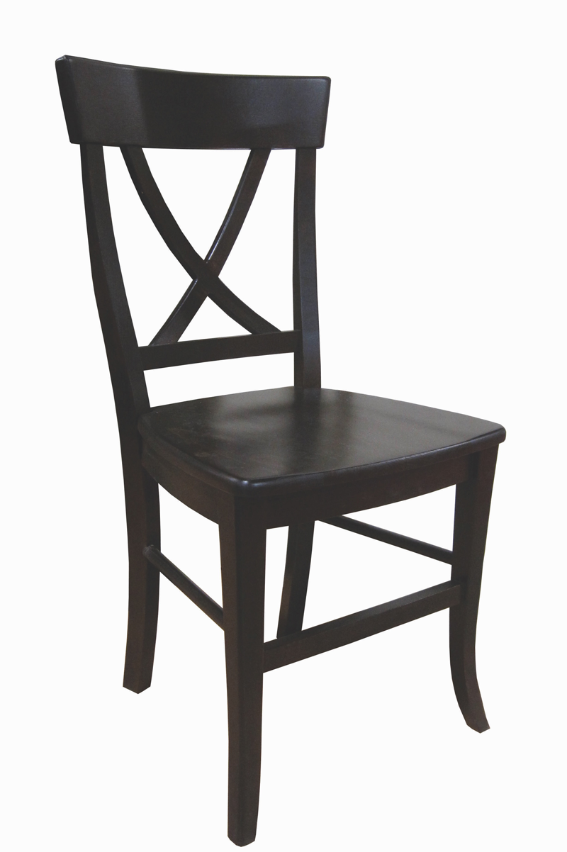X Back Side chair; black