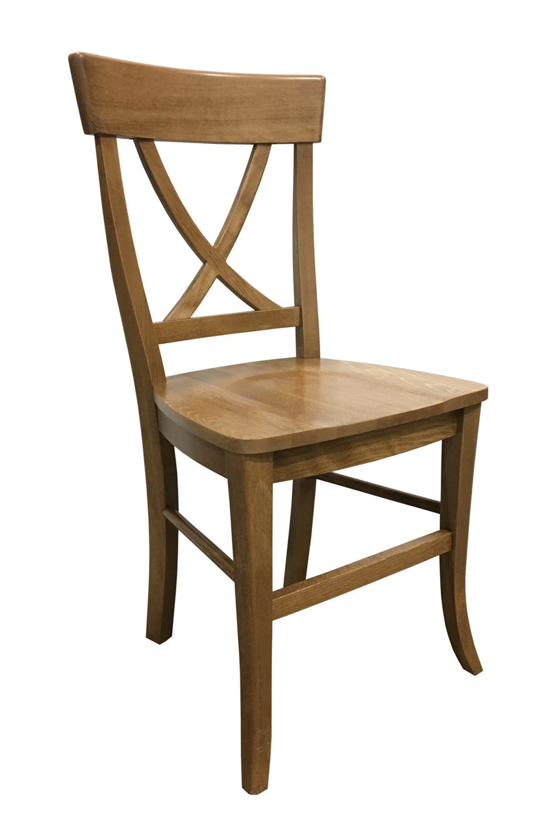 X Back Side chair; natural