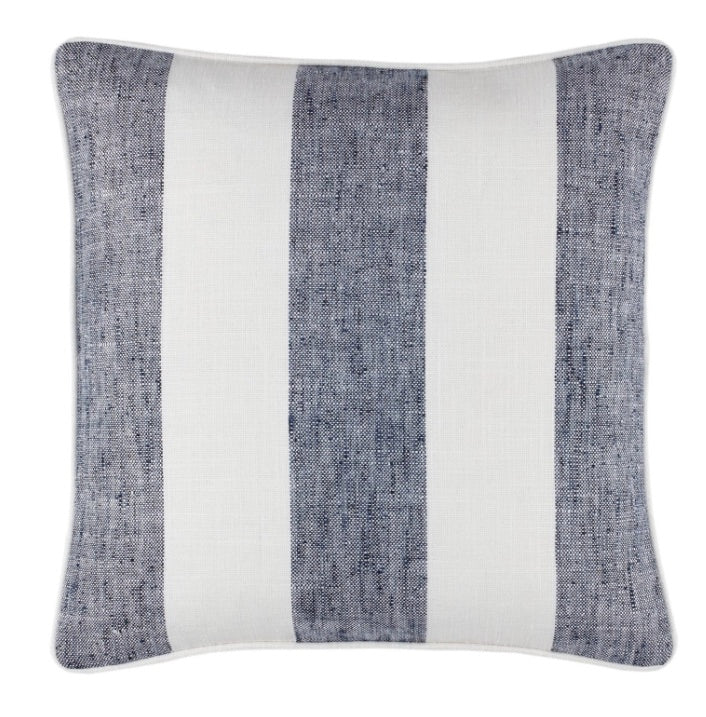 Coussin intérieur/extérieur avec zip Awning Stripe Navy 20x20