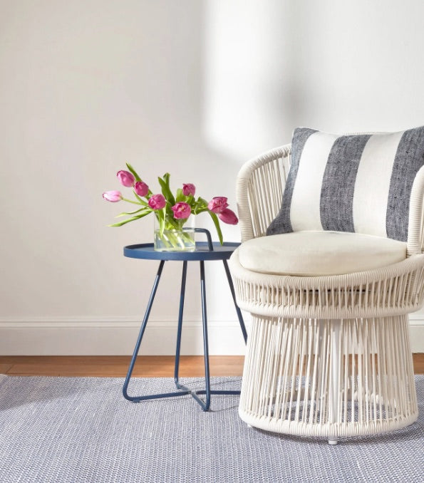 Coussin intérieur/extérieur avec zip Awning Stripe Navy 20x20