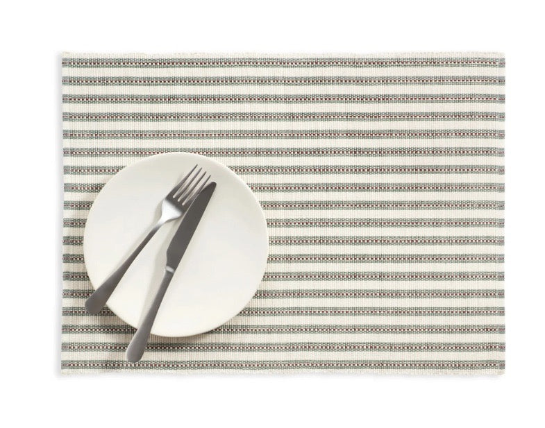 Ensemble de 4 napperons Bell Stripe Green