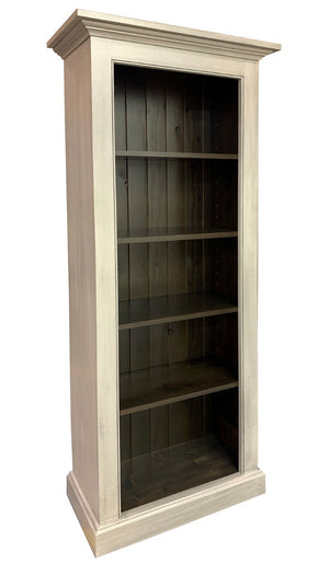 Cambridge Narrow wooden bookshelf with five shelves 