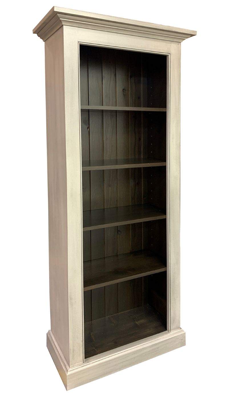 Cambridge Narrow wooden bookshelf with five shelves 