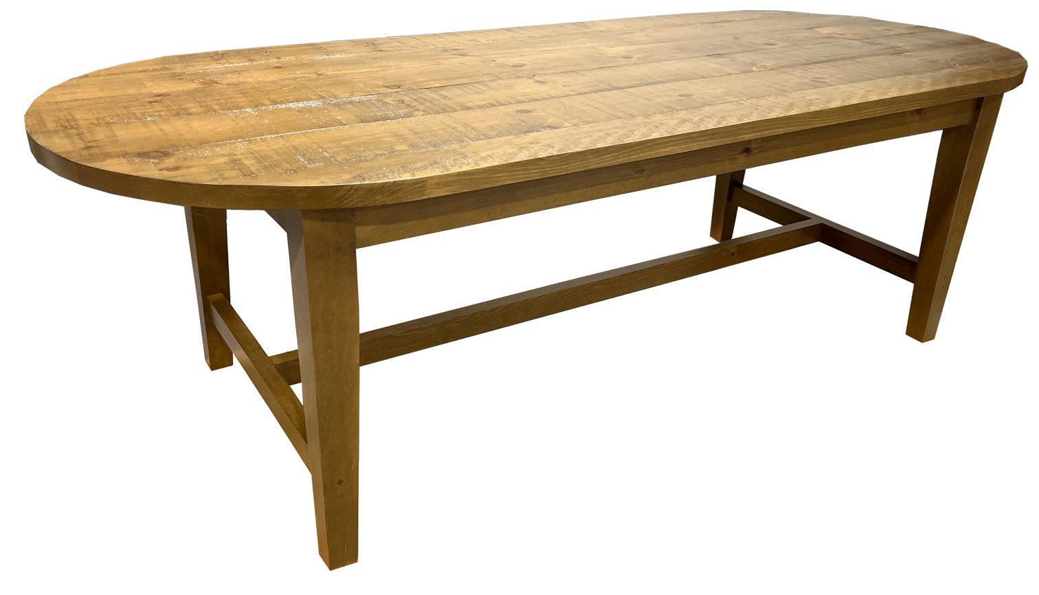 Beautiful wooden dining table on a white background