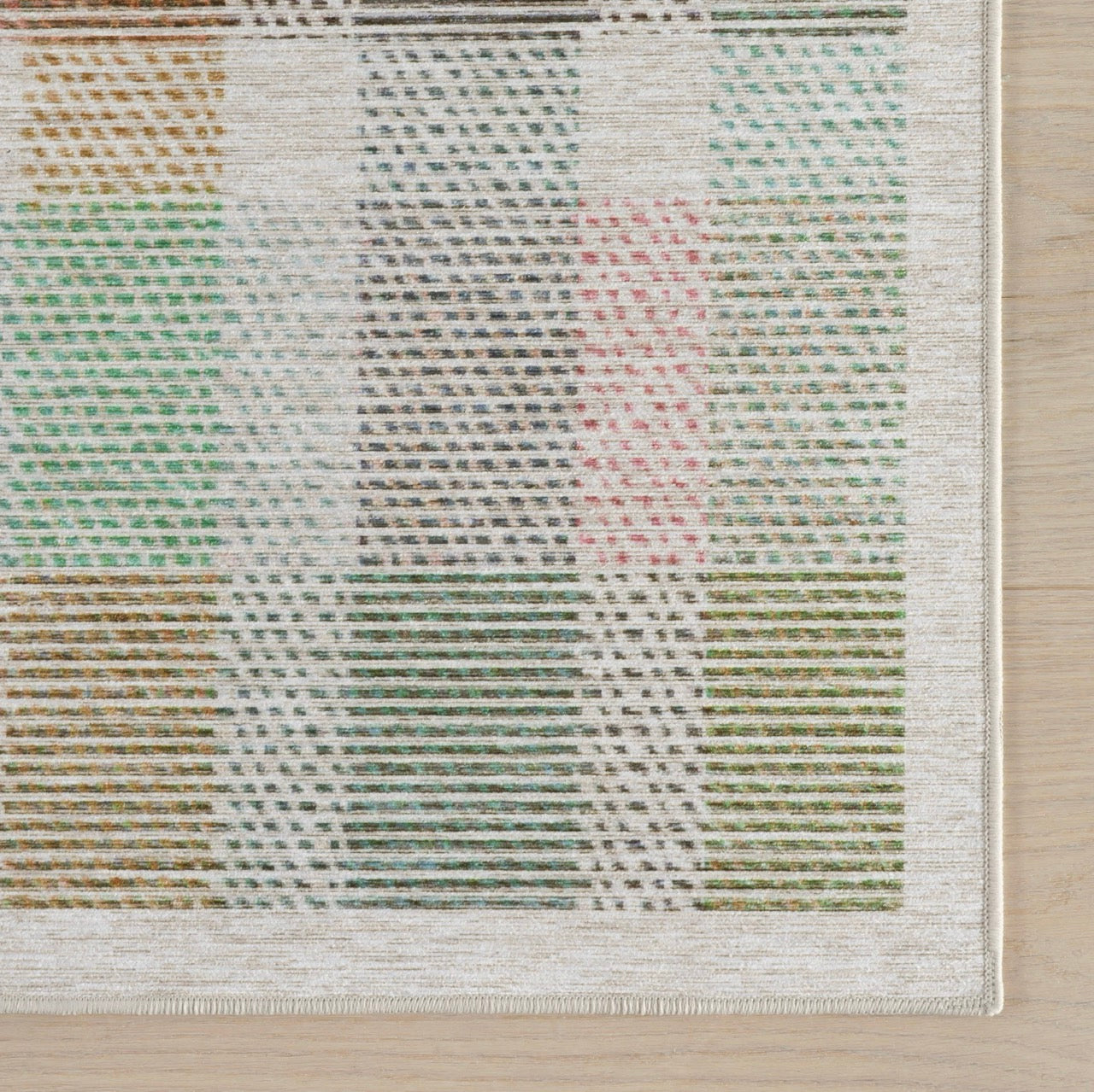 Chanan Farmhouse Plaid carpet; machine washable 2x3