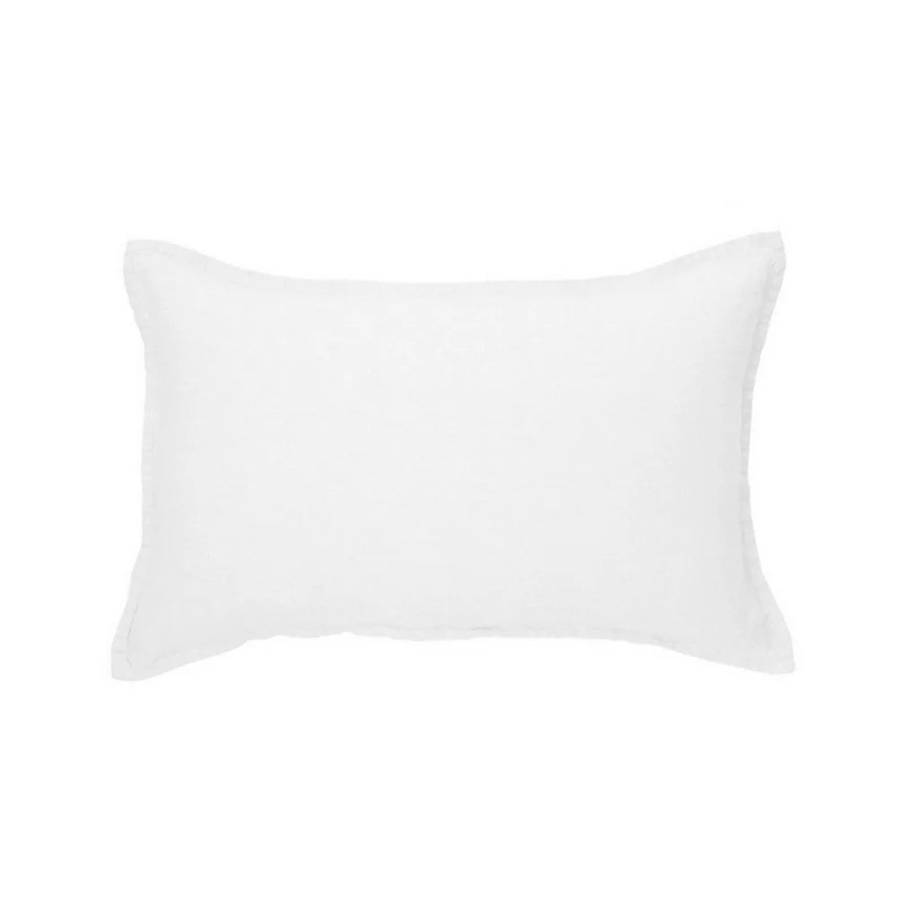 Linen Stone Wash White  pillow with zip 16x24