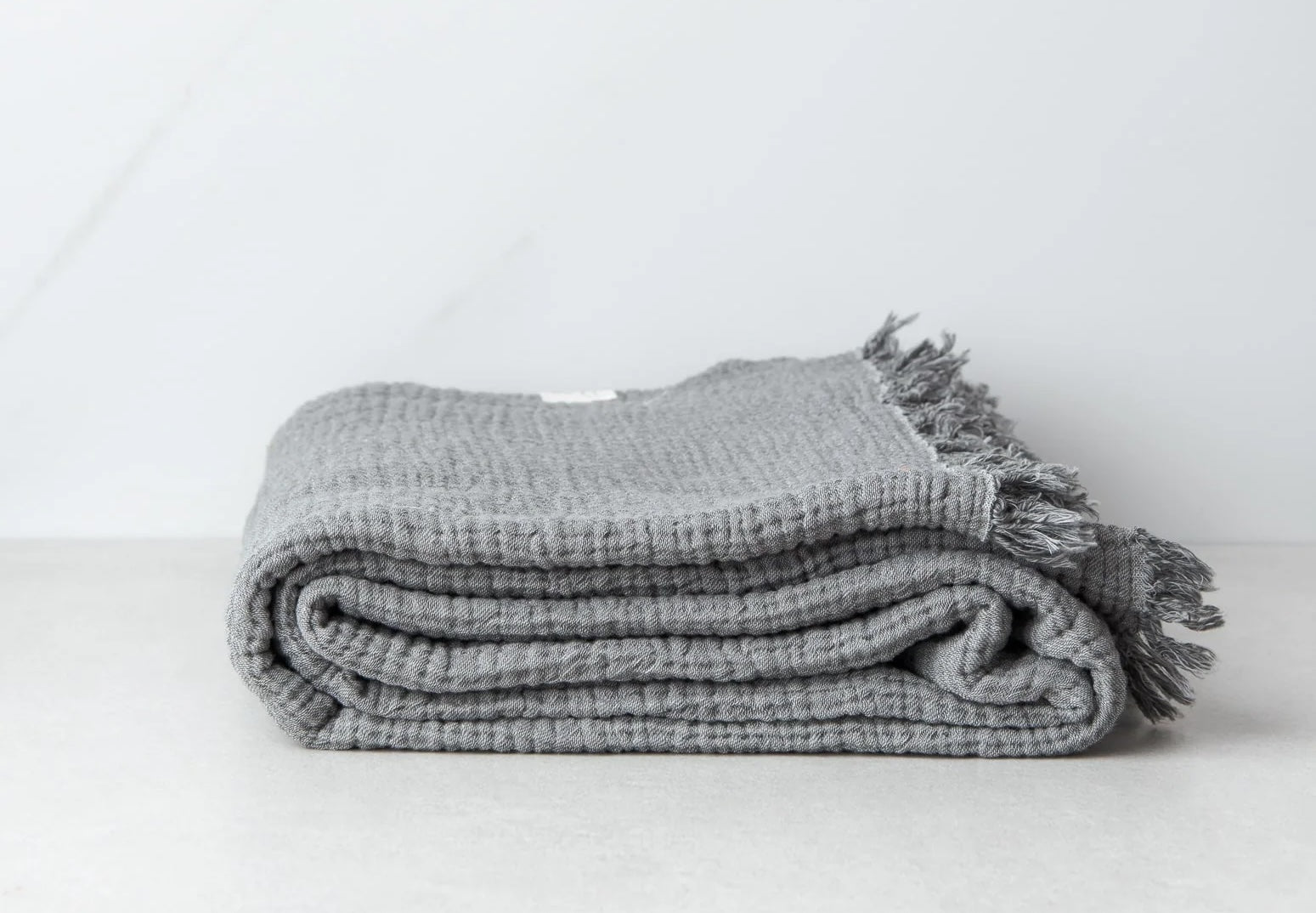 Ruya Grey cotton throw