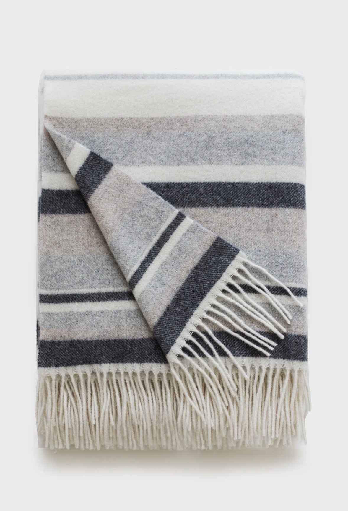 Malmo white/medium grey/light grey/beige Throw 55x75