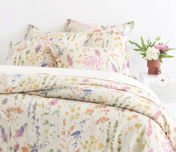 Housse de couette Pressed Flowers Multi inclus 2 caches oreiller king Grandeur king