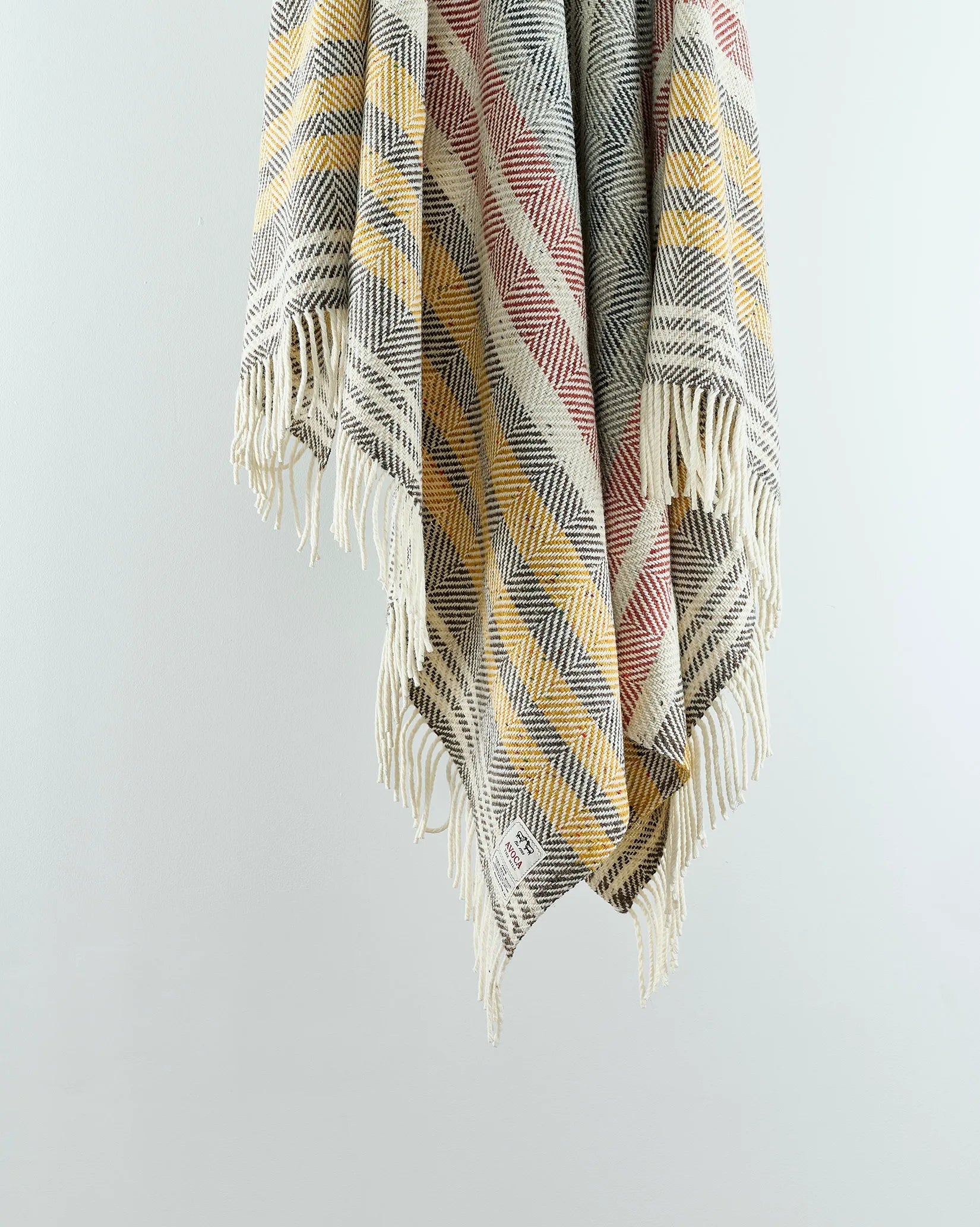 Jeté en laine Heavy Donegal Rustic Stripe56x72