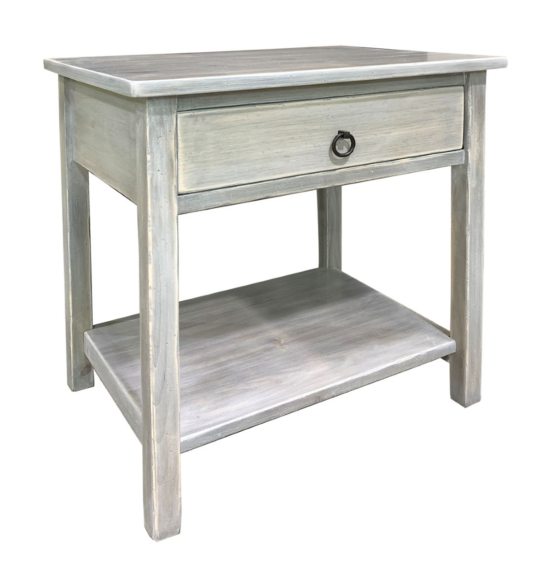 custom finish painted nightstand in cloud white
