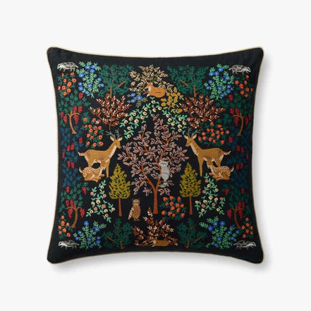 Coussin en plume Black/Multi 22x22